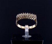 Gold ring with diamonds