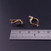 Gold earrings with zircons 
