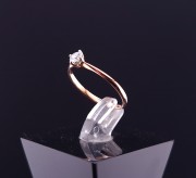 Gold ring with diamond