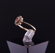Gold ring with colored stones