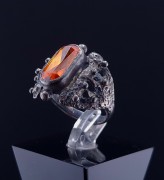 Винтажное серебряное кольцо с цветным камнем