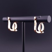 Gold earrings with zircons 