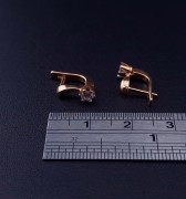 Золотые серьги с цирконами