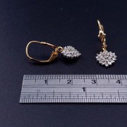Золотые серьги с цирконами