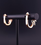 Gold earrings with diamonds and colored stones