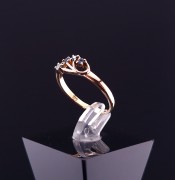 Gold ring with diamond and sapphires (NEW)