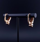 Gold earrings with zircons 