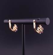 Gold earrings with zircons 